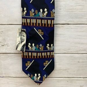 Ty Wilson Artist Necktie Tie Cabaret Silk Hand Made Signed Rare Vintage NWT